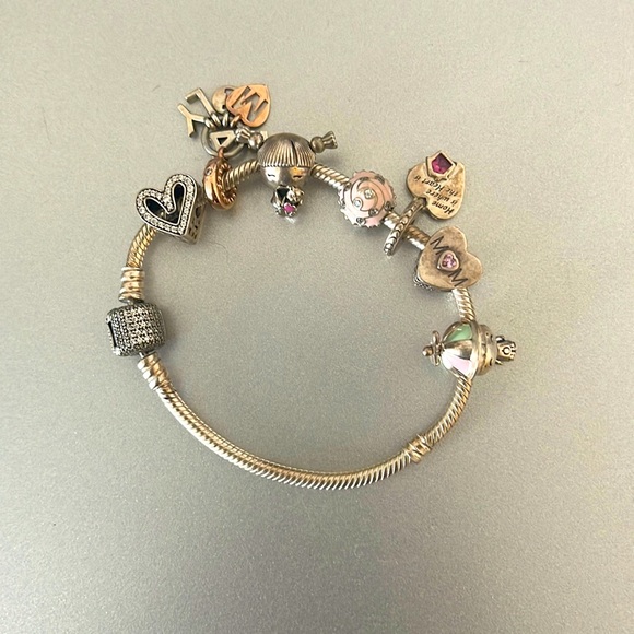 14K Pandora Bracelet W/ Four Charms Silver Spring Jewelers, 49 OFF